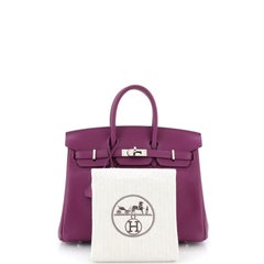 Hermes Birkin Handbag Anemone Swift with Palladium Hardware 25