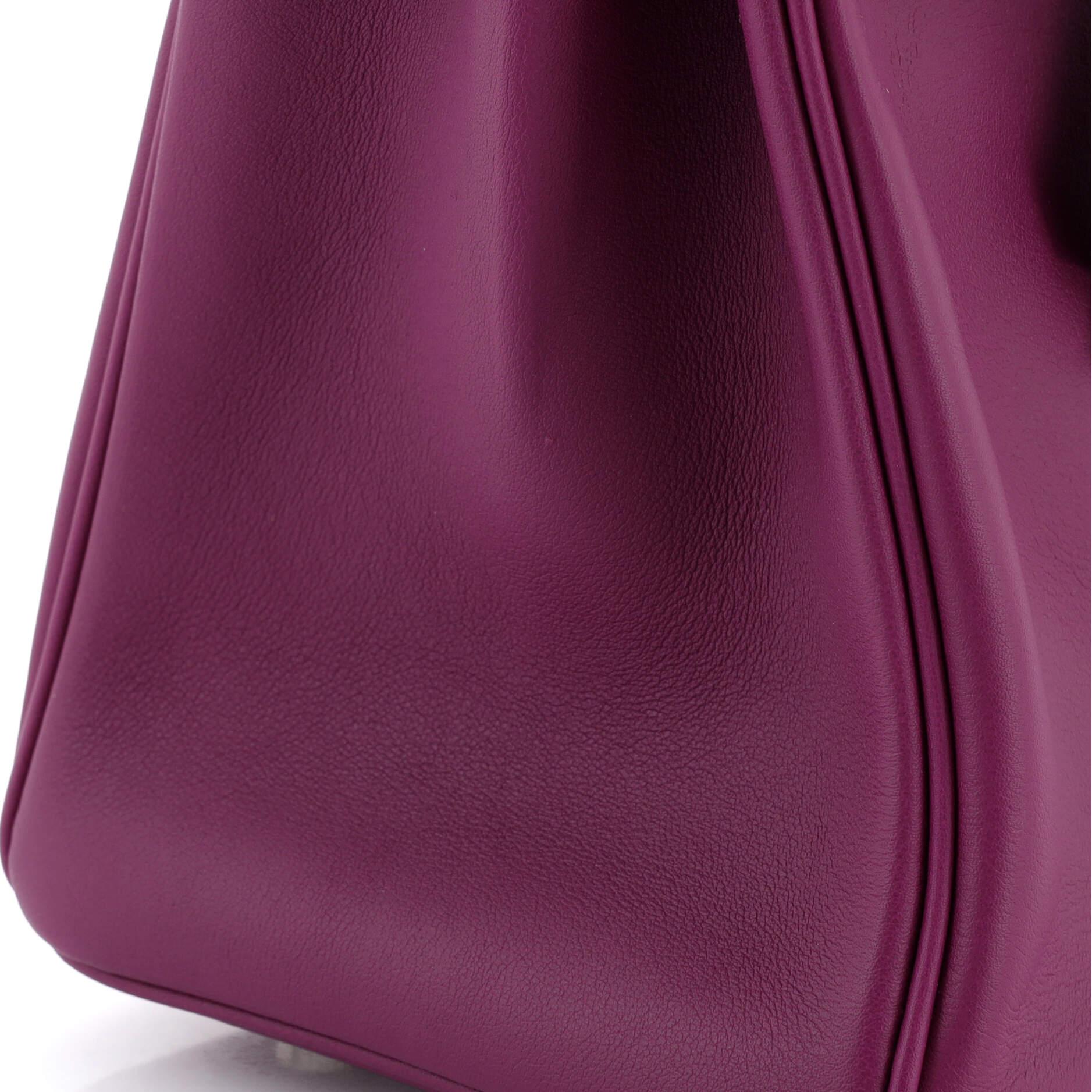 Hermes Birkin Handbag Anemone Swift with Palladium Hardware 25 4