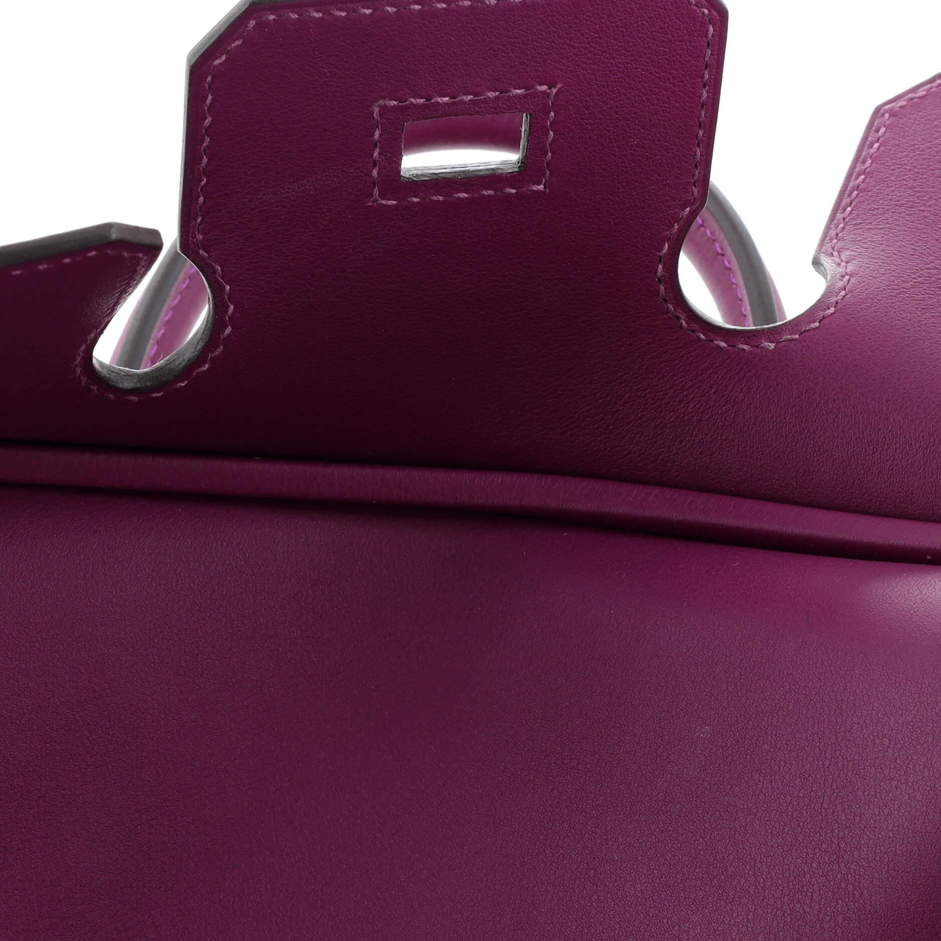 Hermes Birkin Handbag Anemone Swift with Palladium Hardware 25 For Sale 4