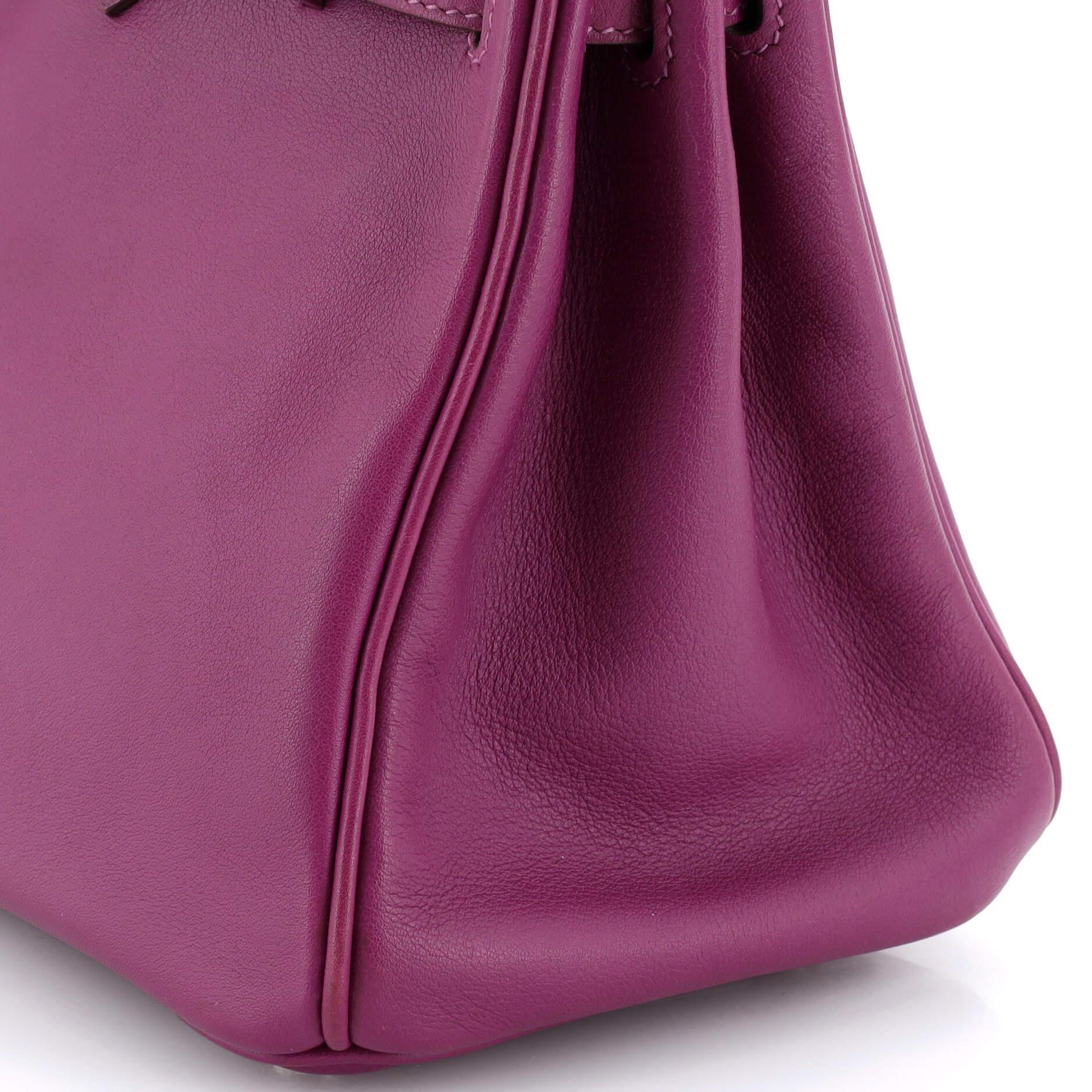 Hermes Birkin Handbag Anemone Swift with Palladium Hardware 25 4