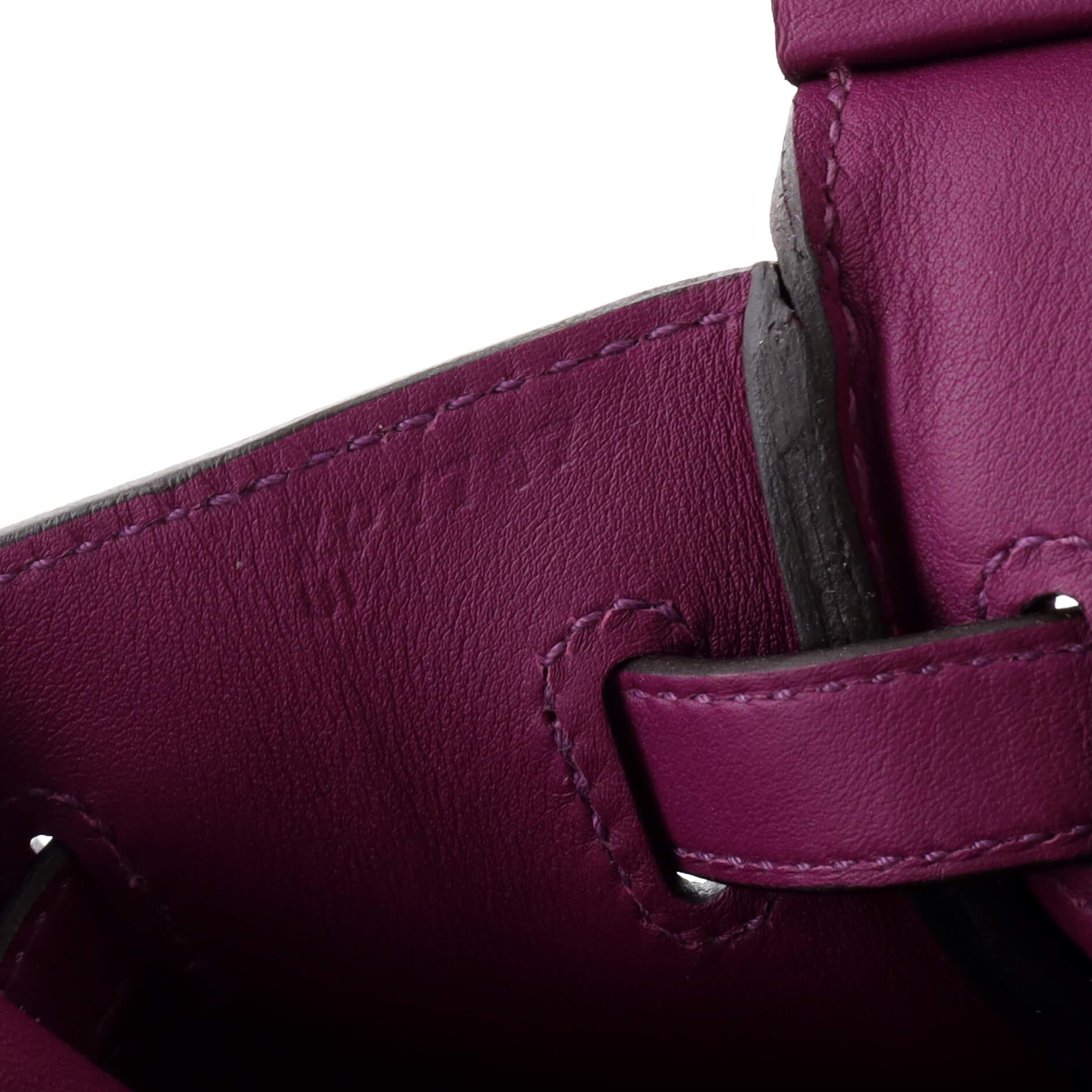 Hermes Birkin Handbag Anemone Swift with Palladium Hardware 25 5