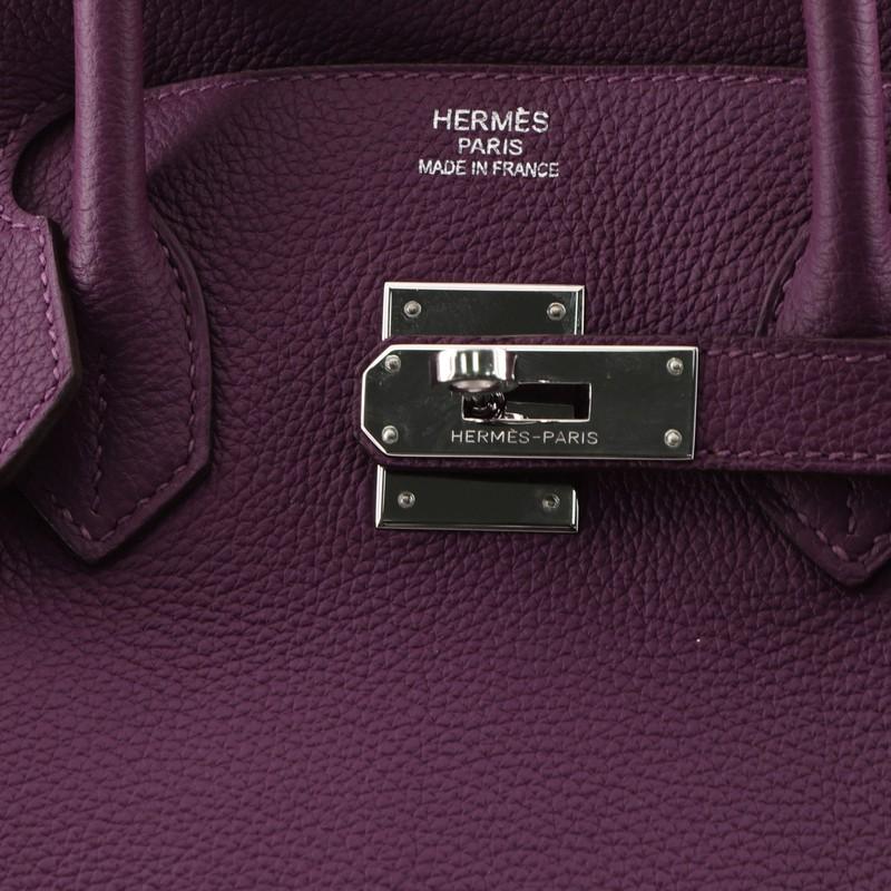 Hermes Birkin Handbag Anemone Togo with Palladium Hardware 35 2