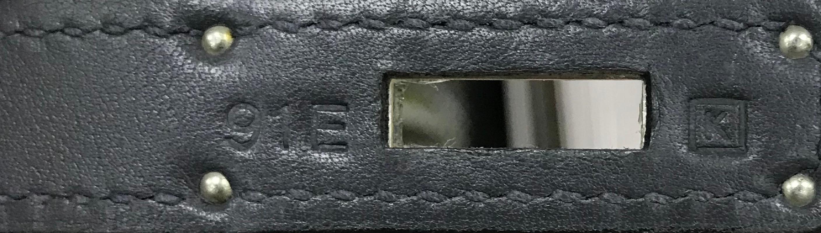 Hermes Birkin Handbag Ardoise Swift with Palladium Hardware 30 5