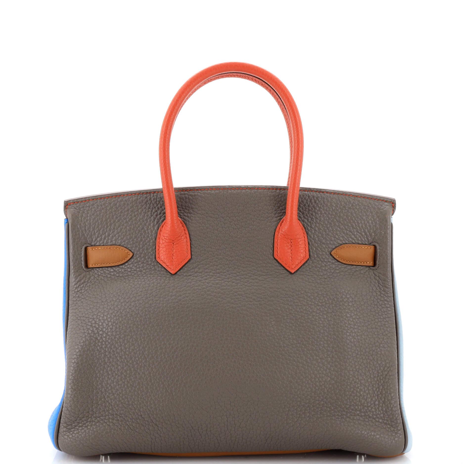 Hermes Birkin Handbag Arlequin Clemence 30 In Good Condition In NY, NY