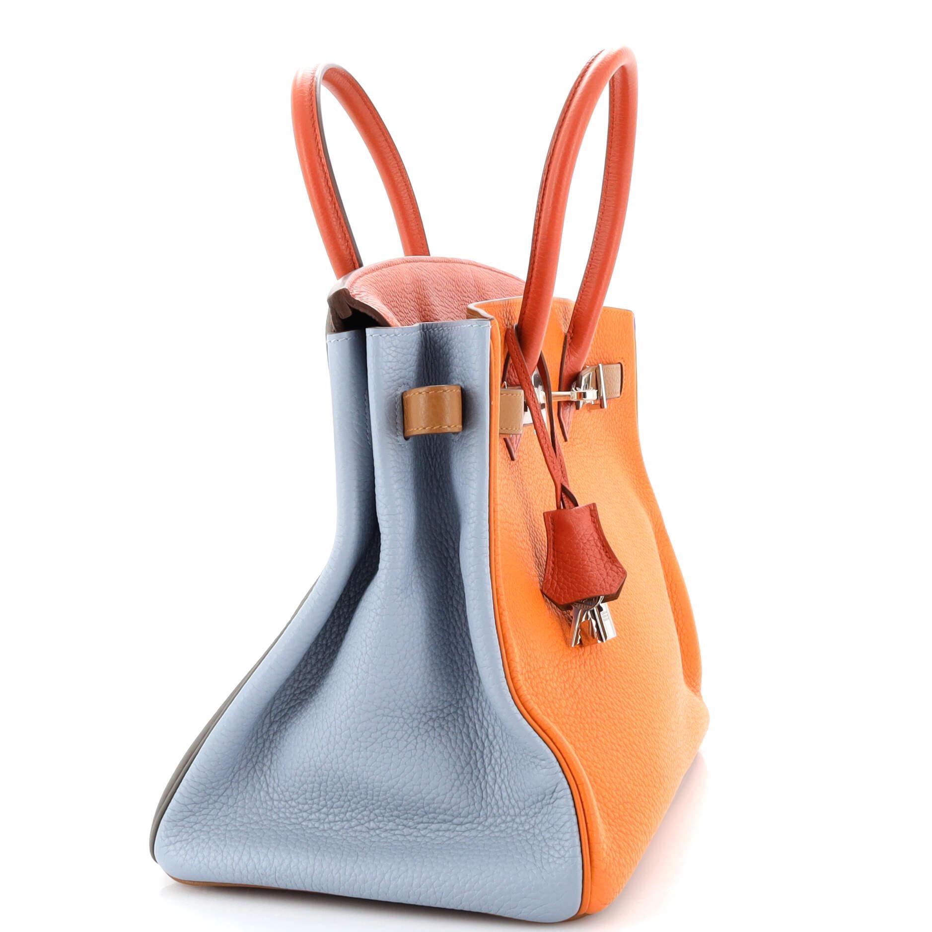 Hermes Birkin Handbag Arlequin Clemence 35 2