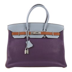 Hermes Birkin Handbag Arlequin Clemence 35