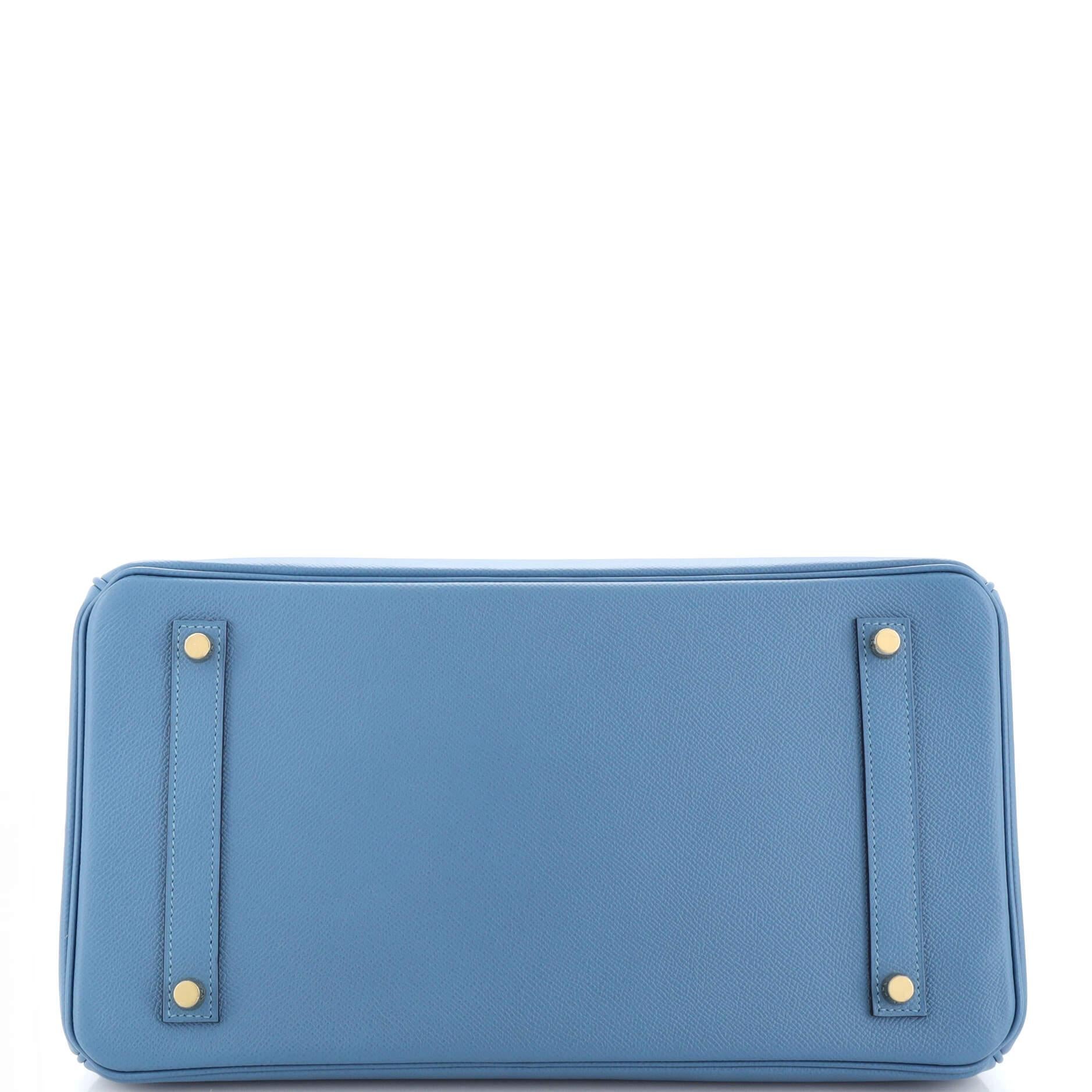 Hermes Birkin Handbag Azur Epsom with Gold Hardware 35 1