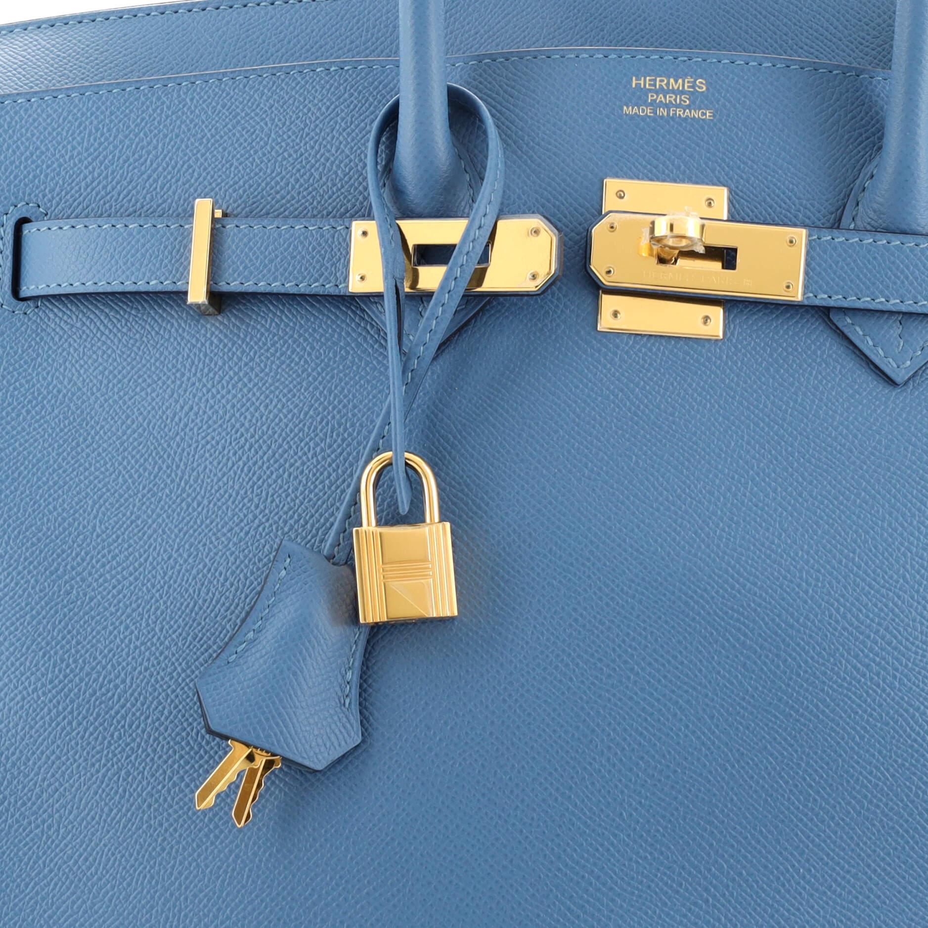 Hermes Birkin Handbag Azur Epsom with Gold Hardware 35 3