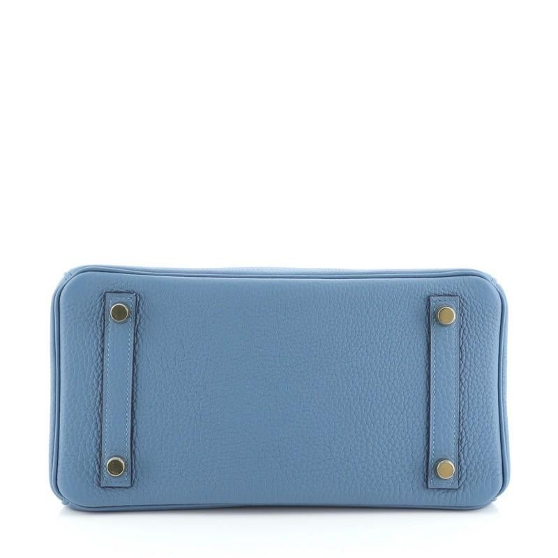 Hermes Birkin Handtasche Azur Togo mit Gold Hardware 25 für Damen oder Herren