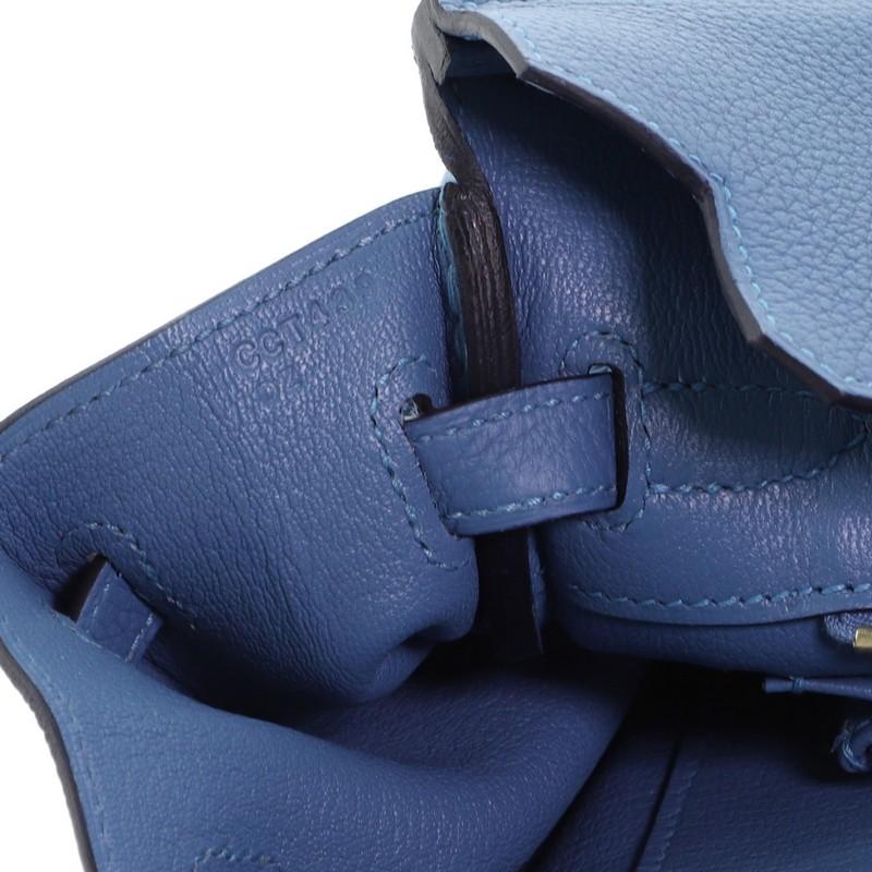 Hermes Birkin Handtasche Azur Togo mit Gold Hardware 25 3