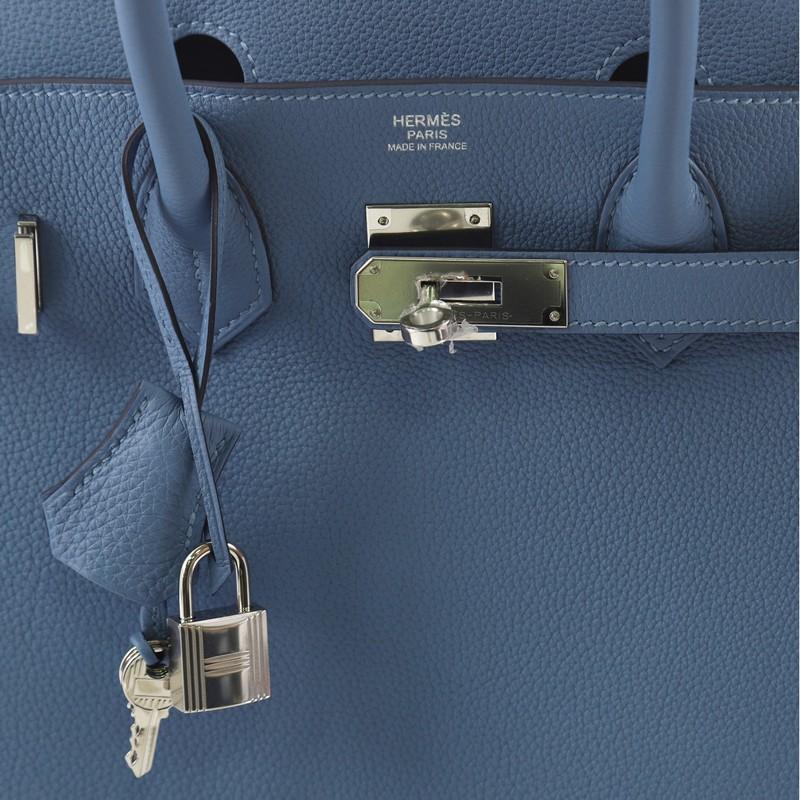 Hermes Birkin Handbag Azur Togo with Palladium Hardware 30 1