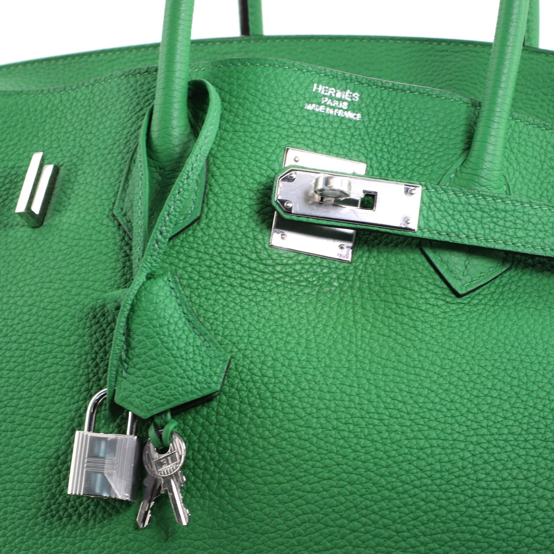 Hermes Birkin Handbag Bamboo Togo with Palladium Hardware 35 1