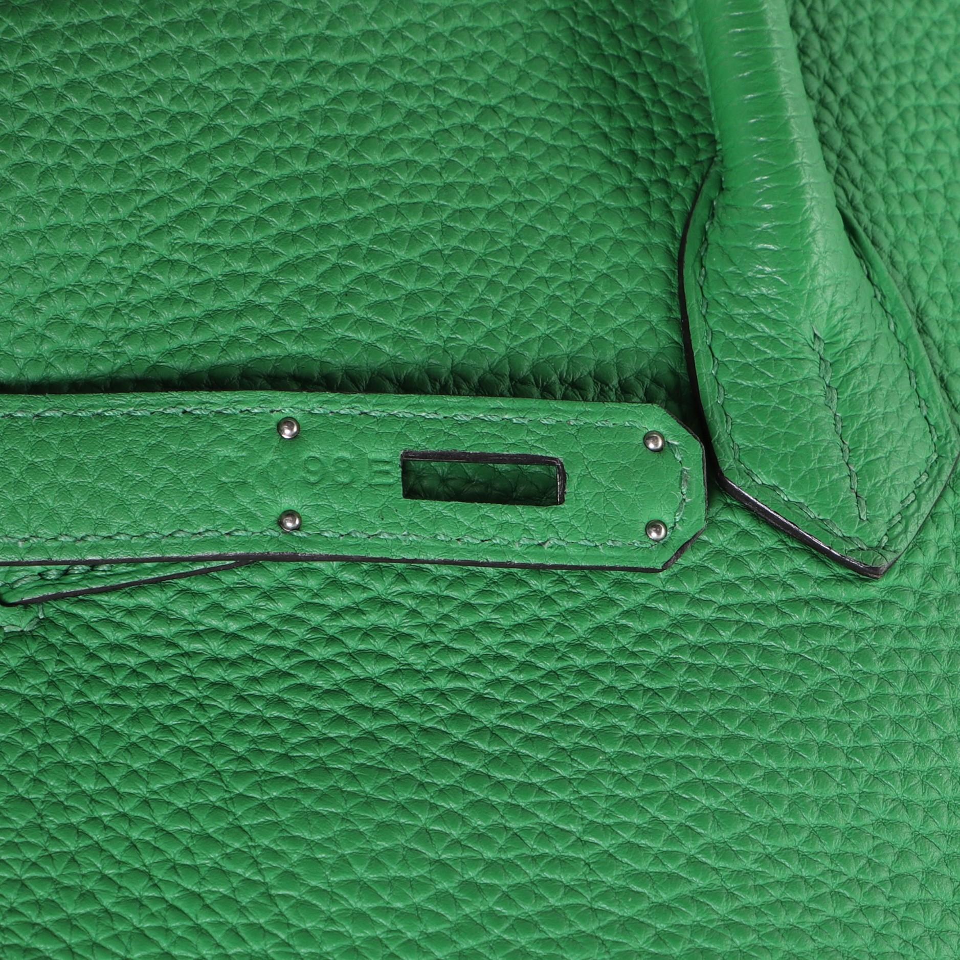 Hermes Birkin Handbag Bamboo Togo with Palladium Hardware 35 4