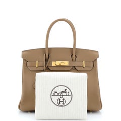 Hermes Birkin Handbag Beige De Weimar Jonathan with Gold Hardware 30