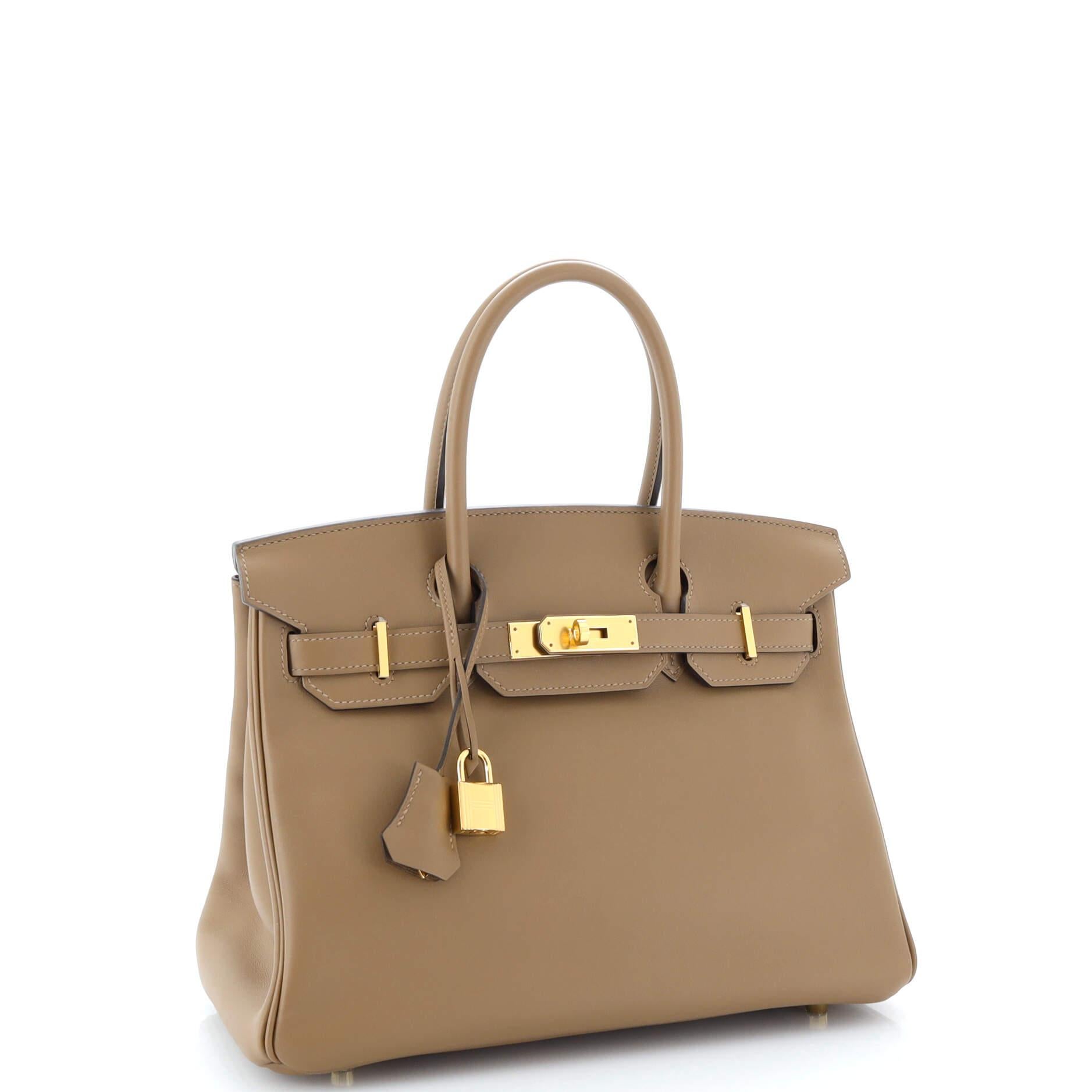 Hermes Birkin Handbag Beige De Weimar Jonathan with Gold Hardware 30 In Good Condition For Sale In NY, NY
