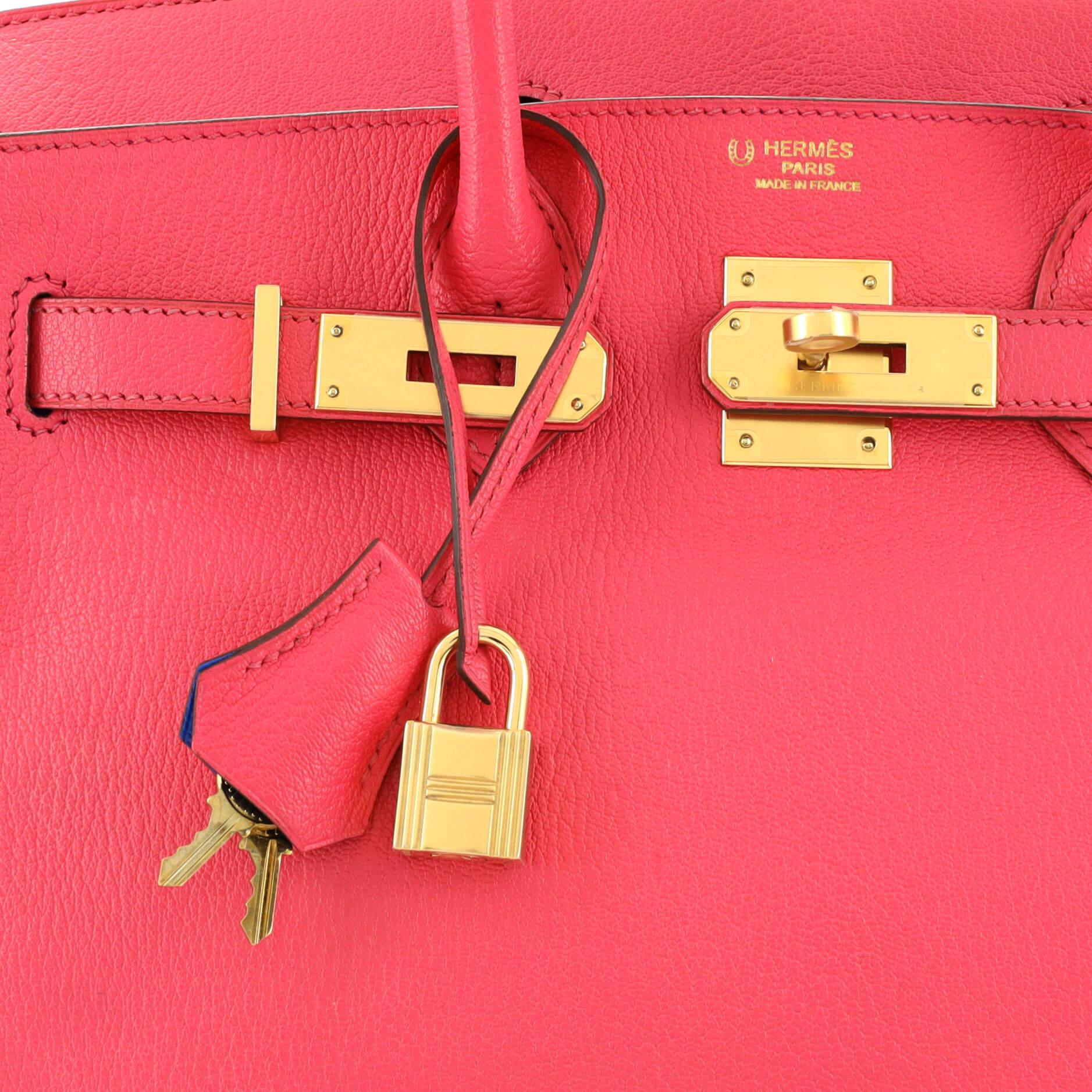 Hermes Birkin Handbag Bicolor Chevre Mysore with Gold Hardware 30 2
