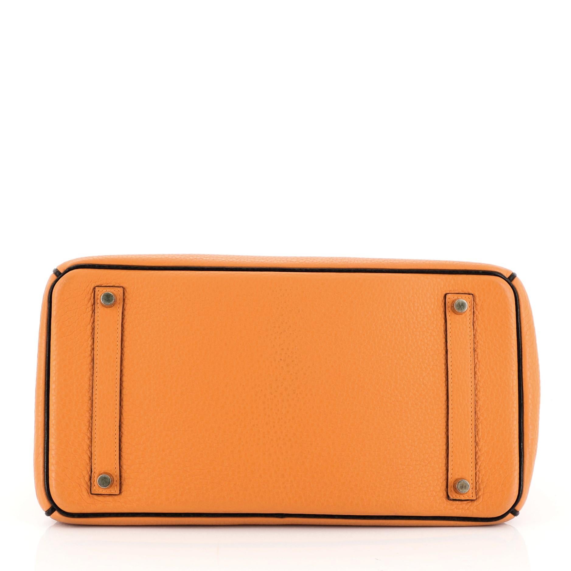 Women's or Men's Hermes Birkin Handbag Bicolor Clemence With Gold Hardware 35