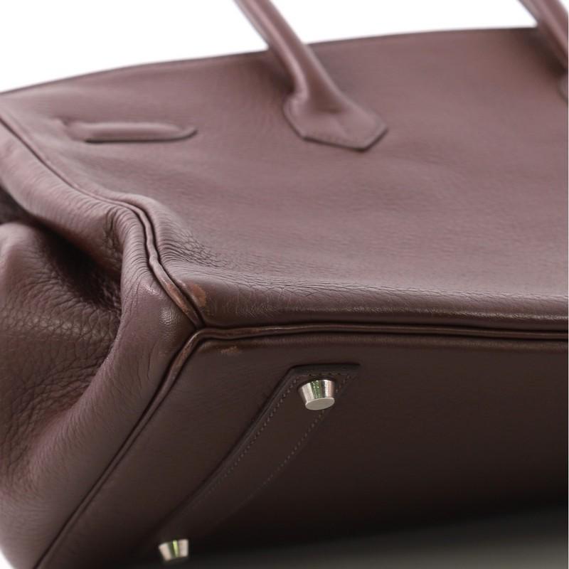 Hermes Birkin Handbag Bicolor Clemence with Palladium Hardware 35 3