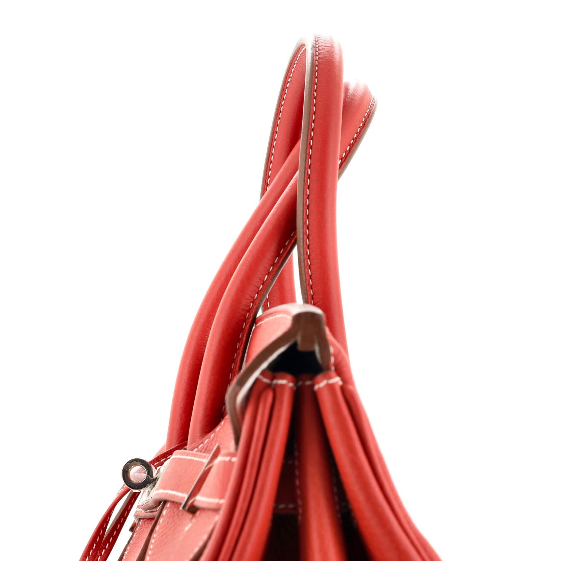 Hermes Birkin Handbag Bicolor Clemence with Palladium Hardware 40 3