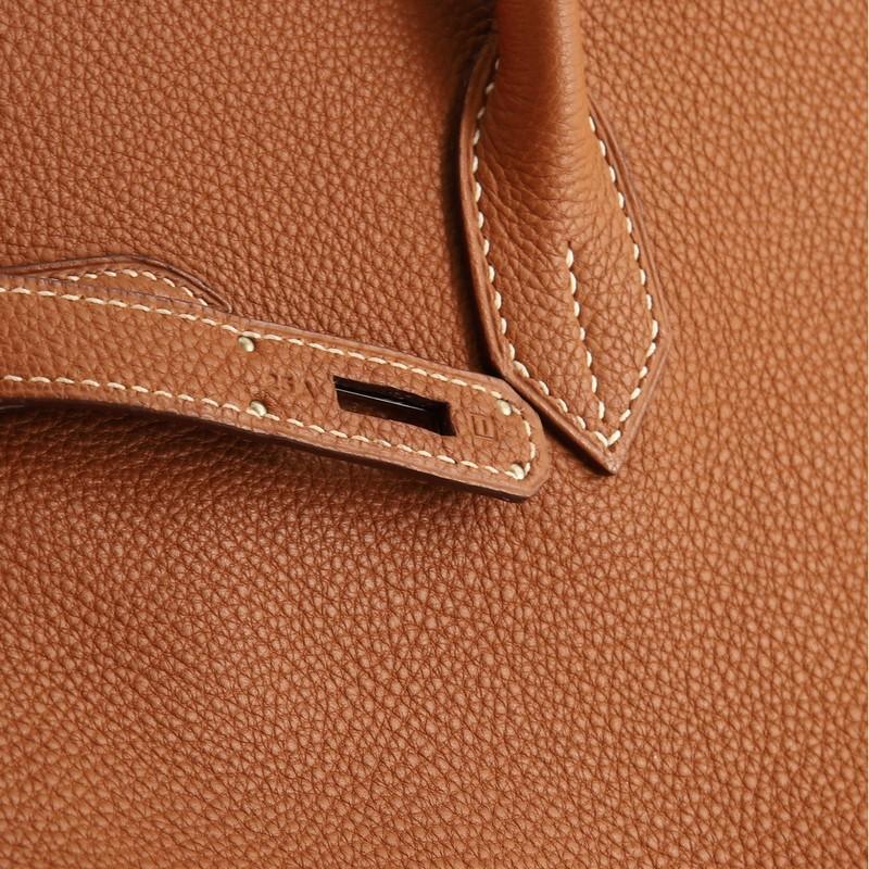 Hermes Birkin Handbag Bicolor Clemence with Ruthenium Hardware 35 6