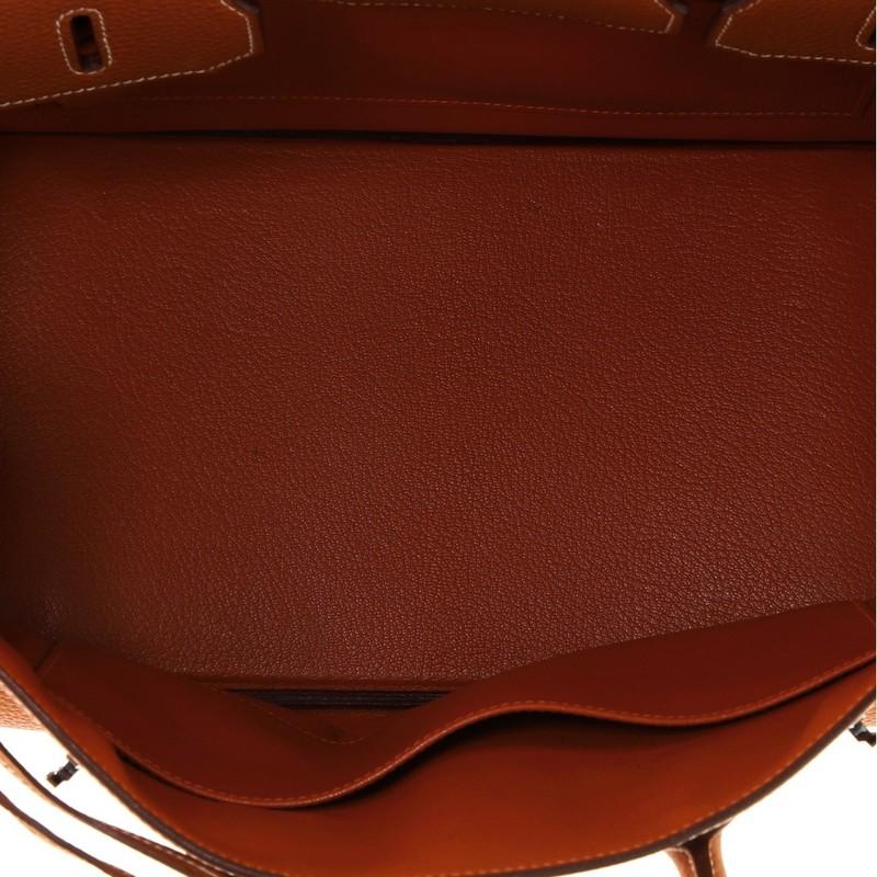 Women's or Men's Hermes Birkin Handbag Bicolor Clemence with Ruthenium Hardware 35