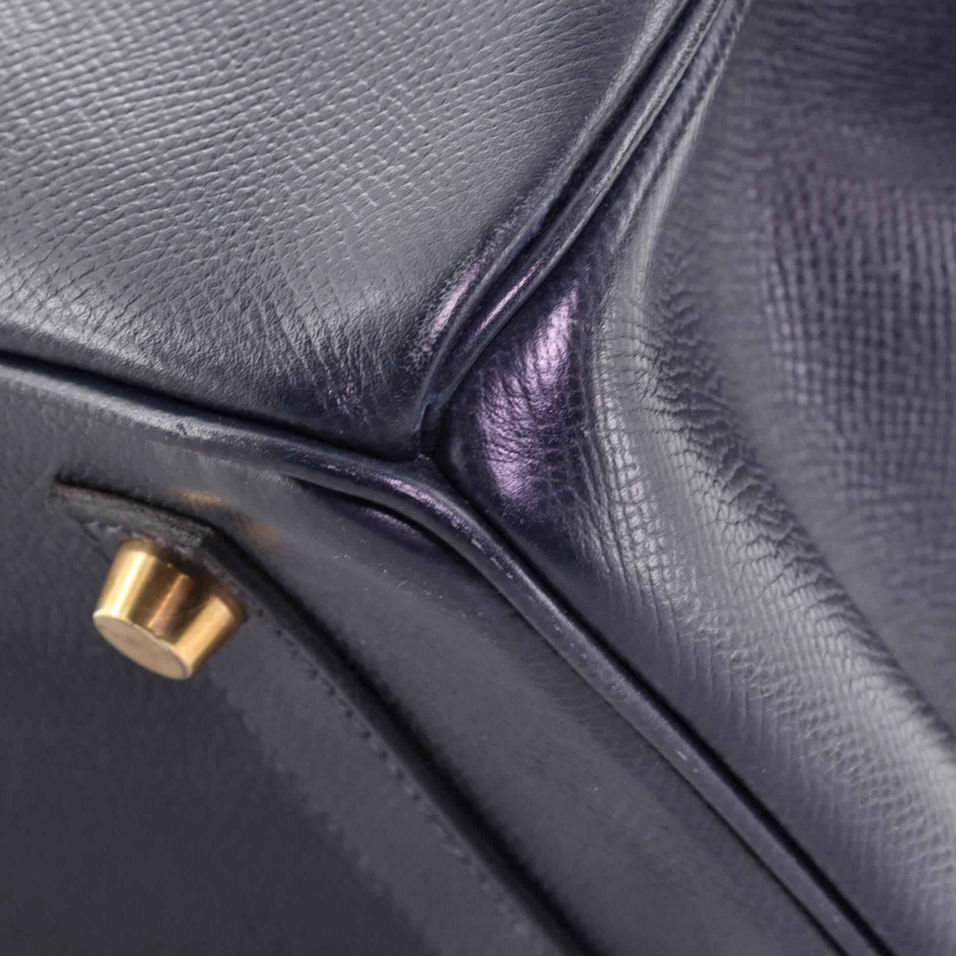 Hermes Birkin Handbag Bicolor Courchevel with Gold Hardware 35 3