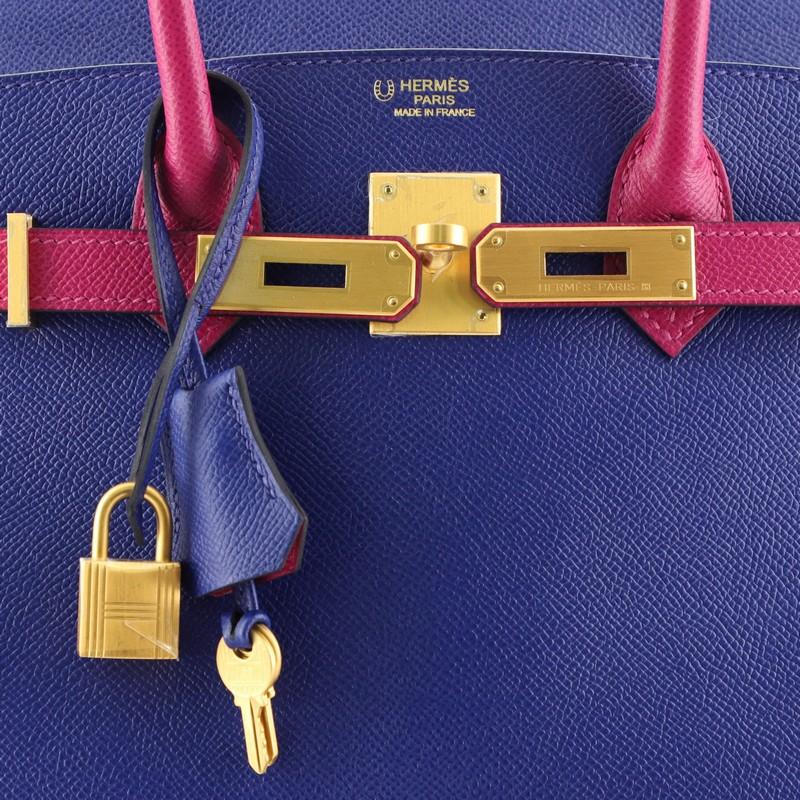 Hermes Birkin Handbag Bicolor Epsom with Gold Hardware 30 1