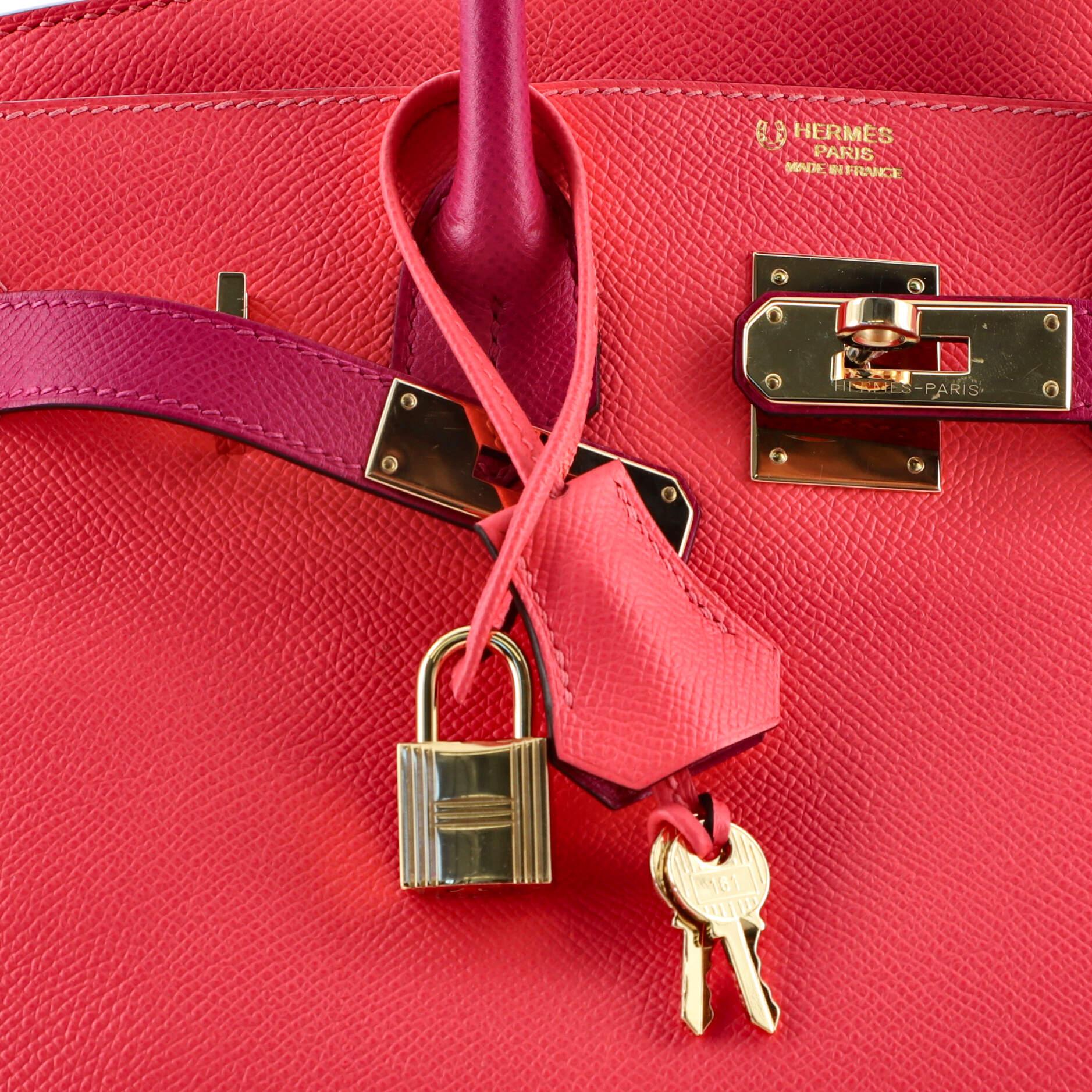 Hermes Birkin Handbag Bicolor Epsom with Gold Hardware 30 2