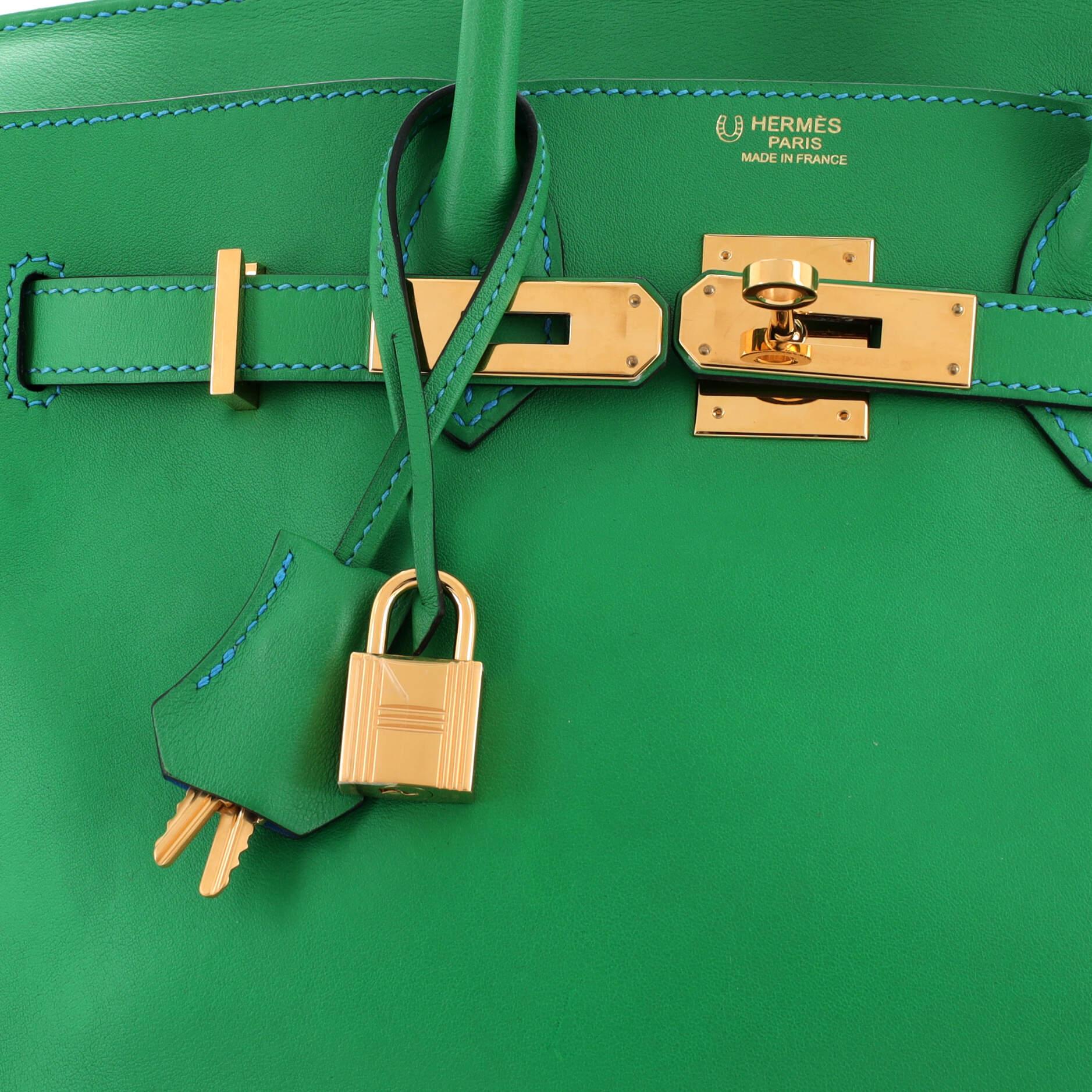 Hermes Birkin Handbag Bicolor Swift with Gold Hardware 30 For Sale 2