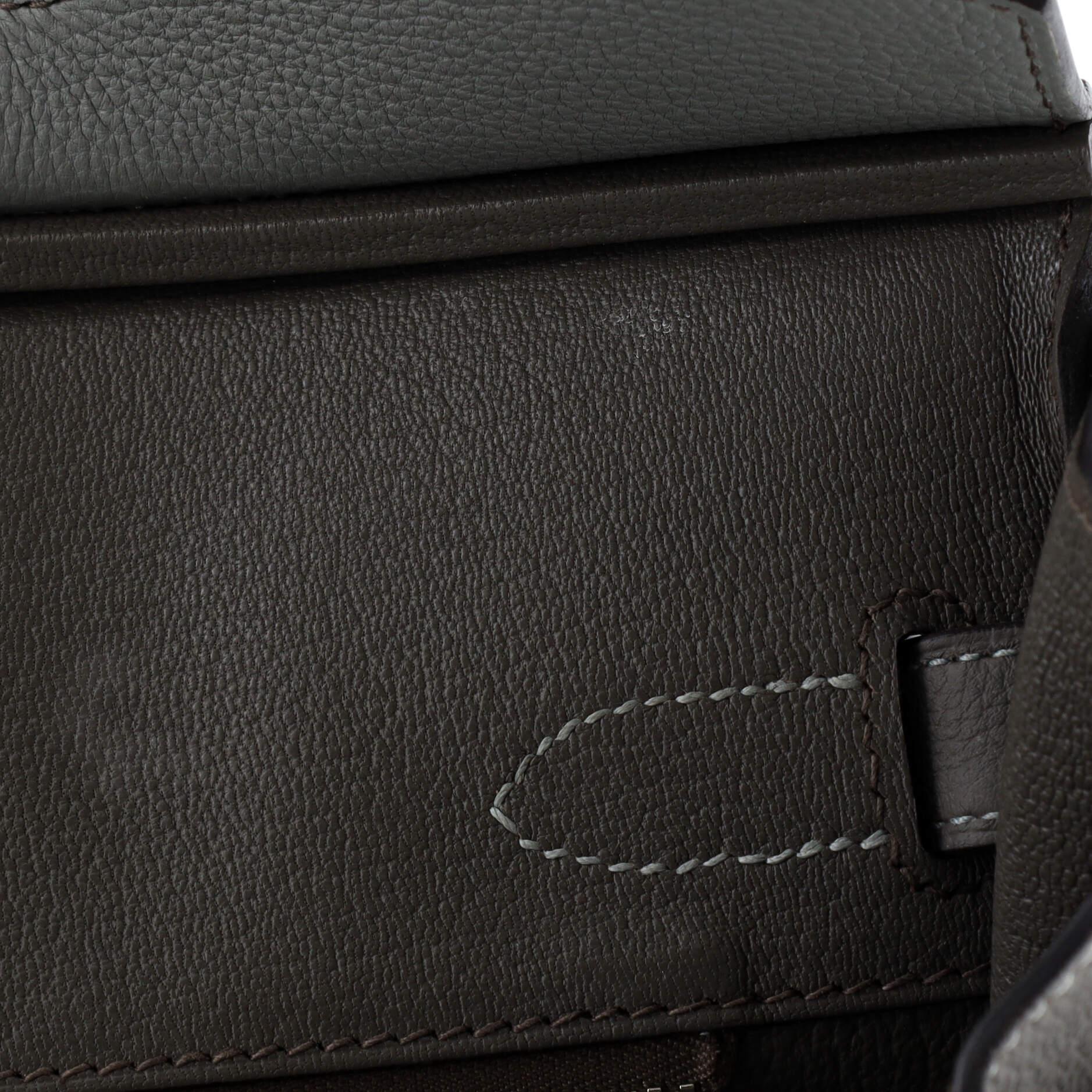 Hermes Birkin Handbag Bicolor Togo with Brushed Palladium Hardware 30 6