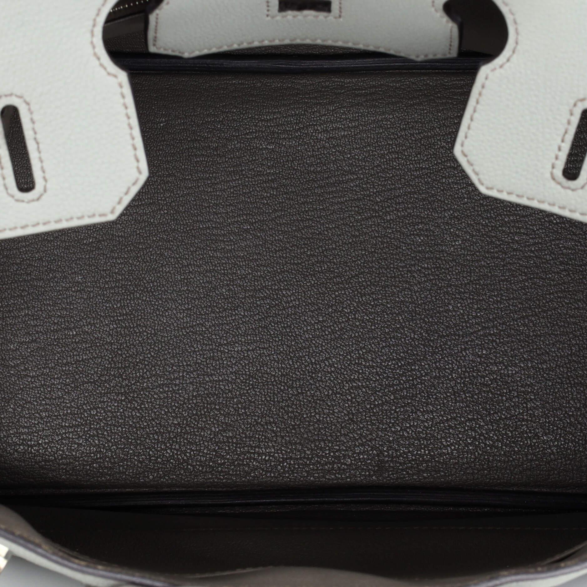Hermes Birkin Handbag Bicolor Togo with Brushed Palladium Hardware 30 1