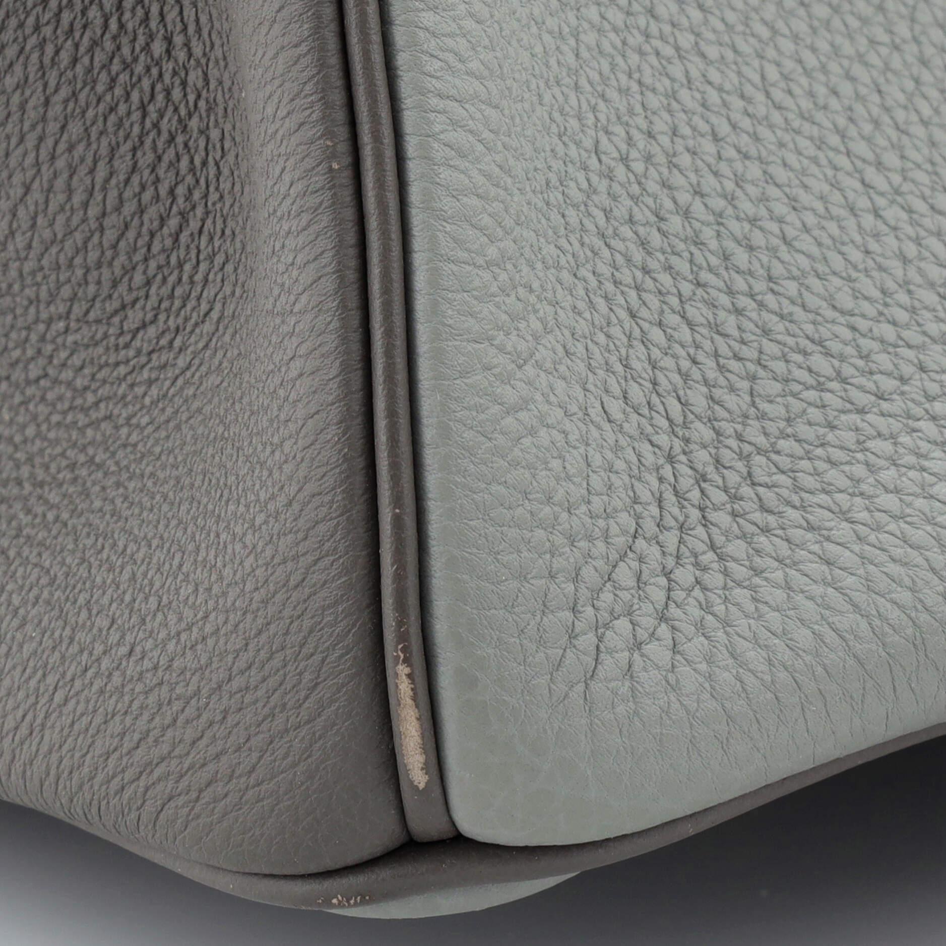 Hermes Birkin Handbag Bicolor Togo with Brushed Palladium Hardware 30 4