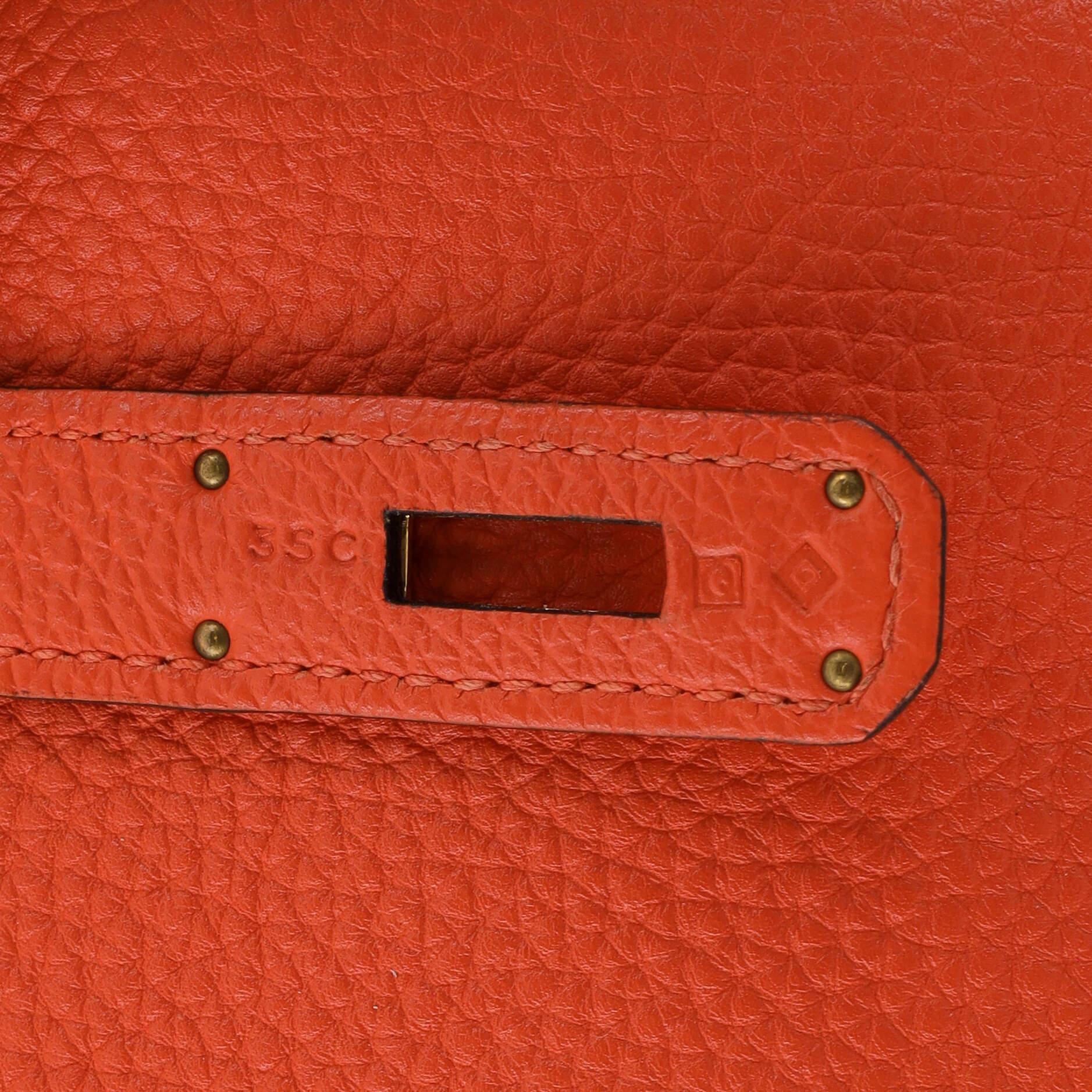 Hermes Birkin Handbag Bicolor Togo with Gold Hardware 30 5