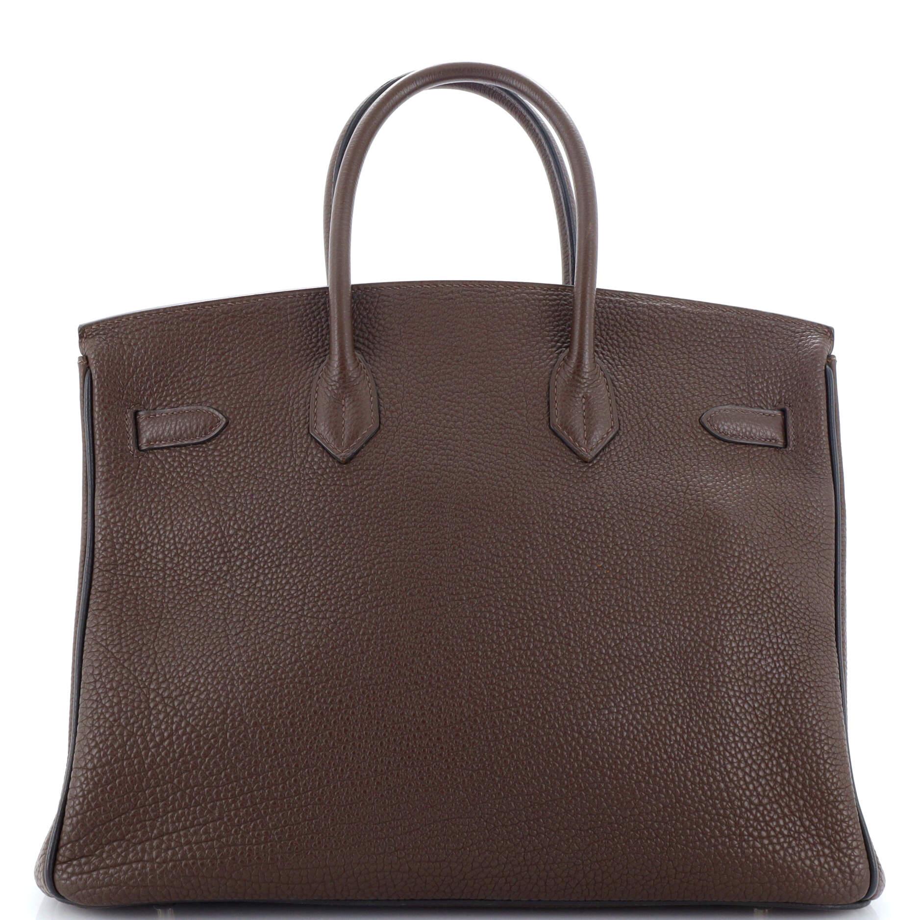 Women's Hermes Birkin Handbag Bicolor Togo with Palladium Hardware 35