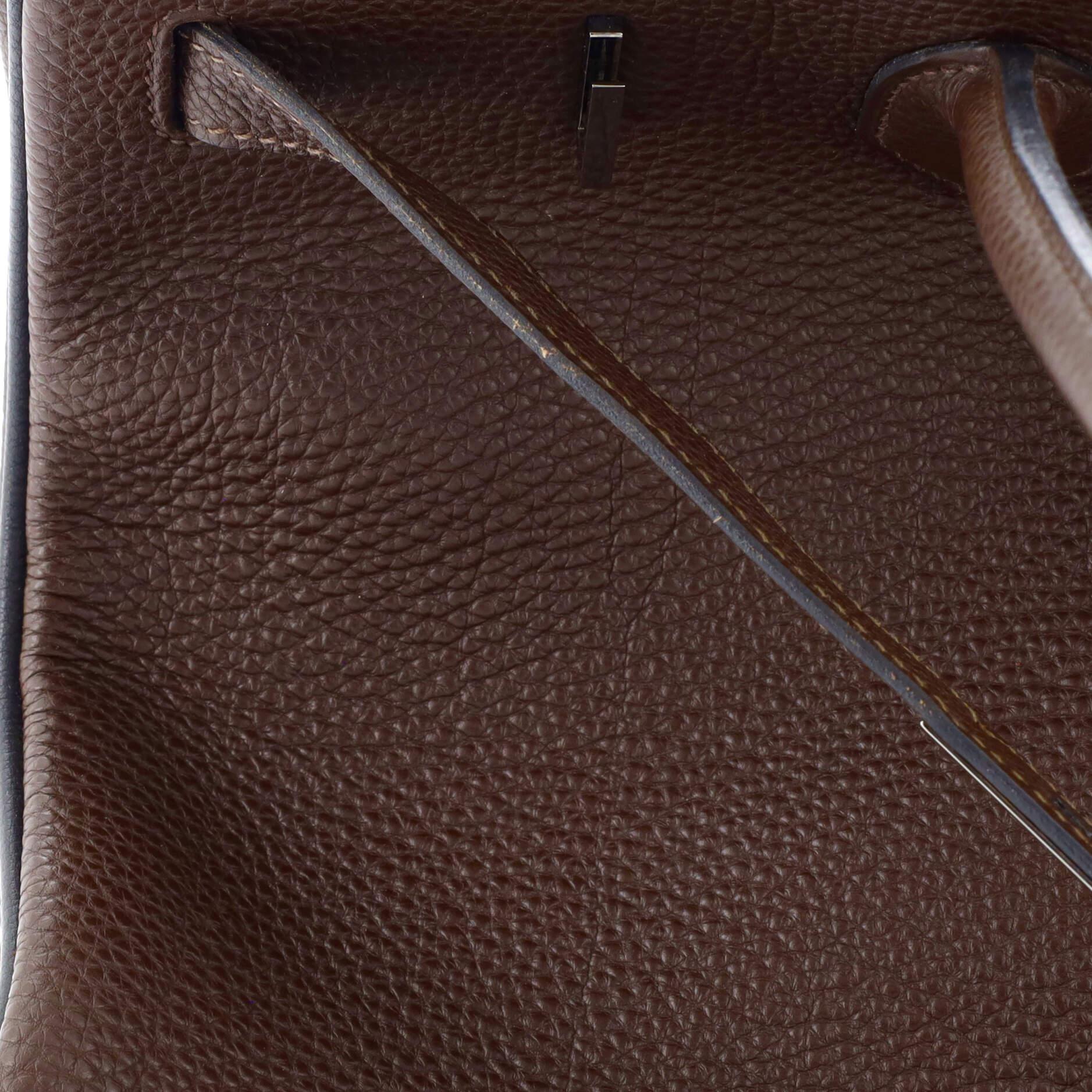 Hermes Birkin Handbag Bicolor Togo with Palladium Hardware 35 4