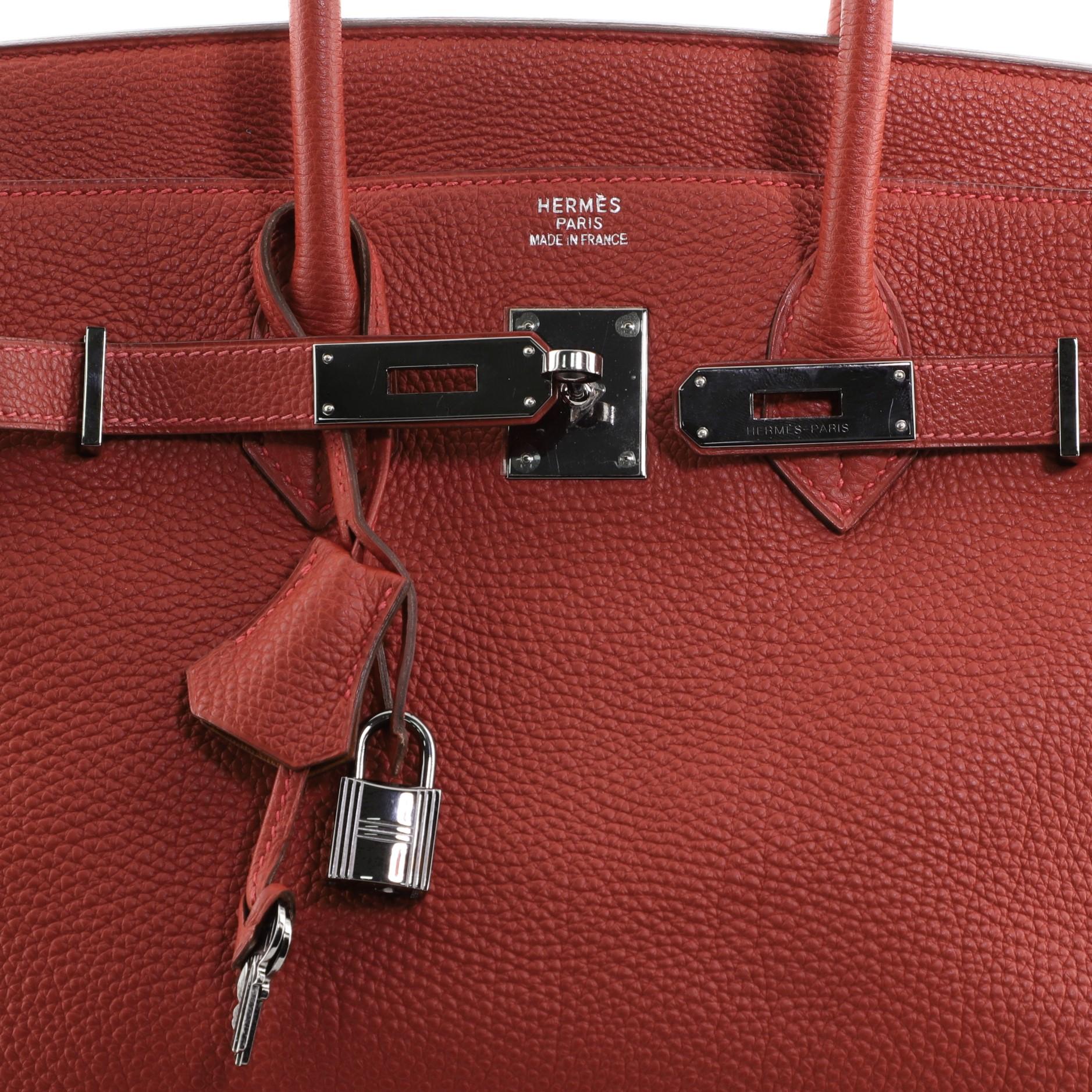 Hermes Birkin Handbag Bicolor Togo with Ruthenium Hardware 35 2