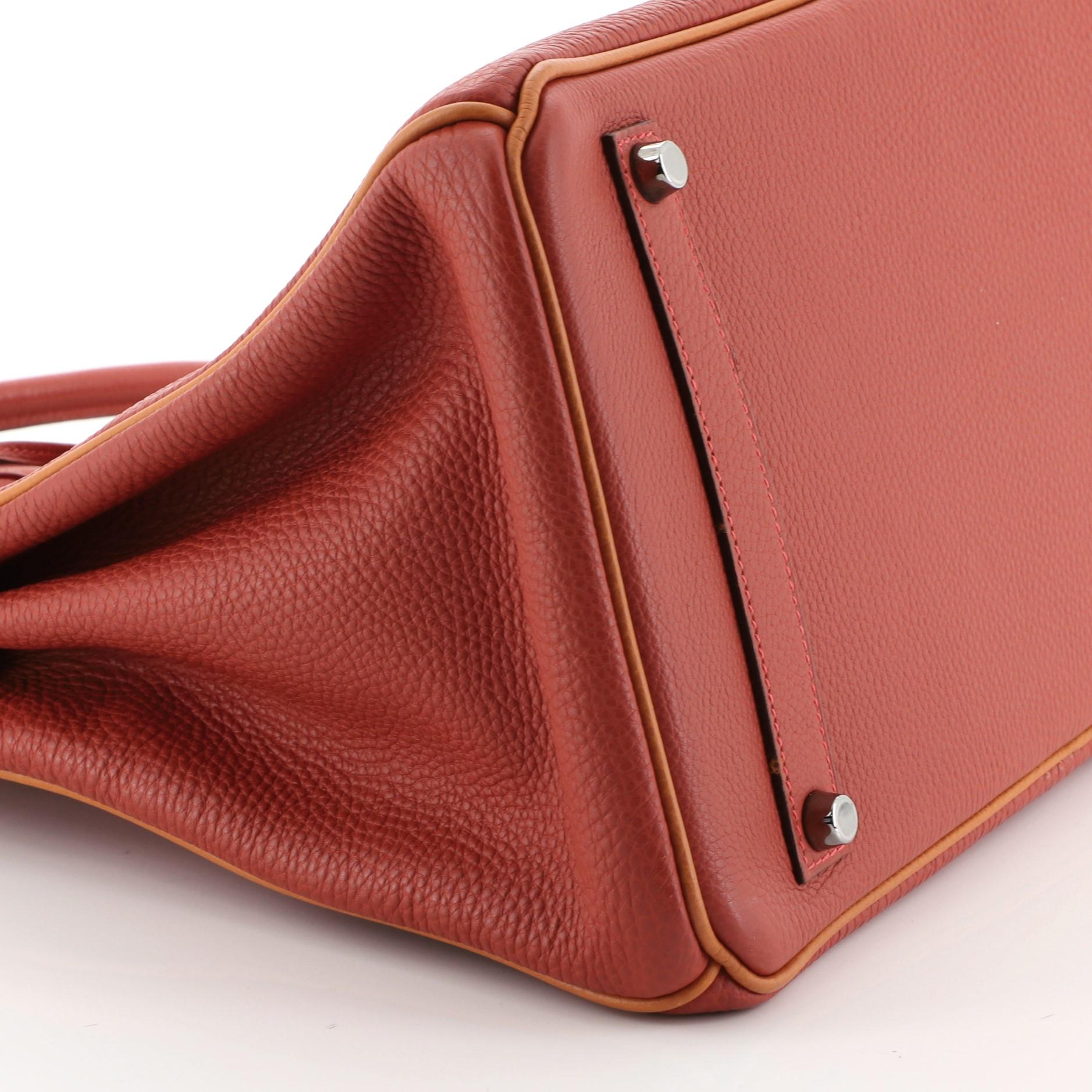 Hermes Birkin Handbag Bicolor Togo with Ruthenium Hardware 35 3