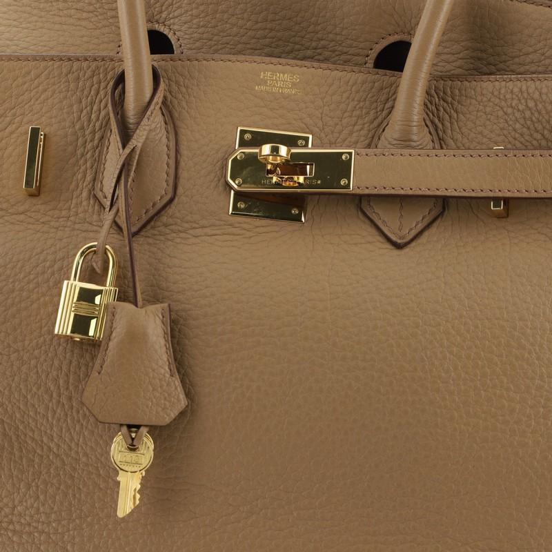 Brown Hermes Birkin Handbag Biscuit Togo With Gold Hardware 30