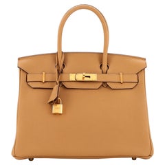 Hermes Birkin Handbag Biscuit Togo with Gold Hardware 30