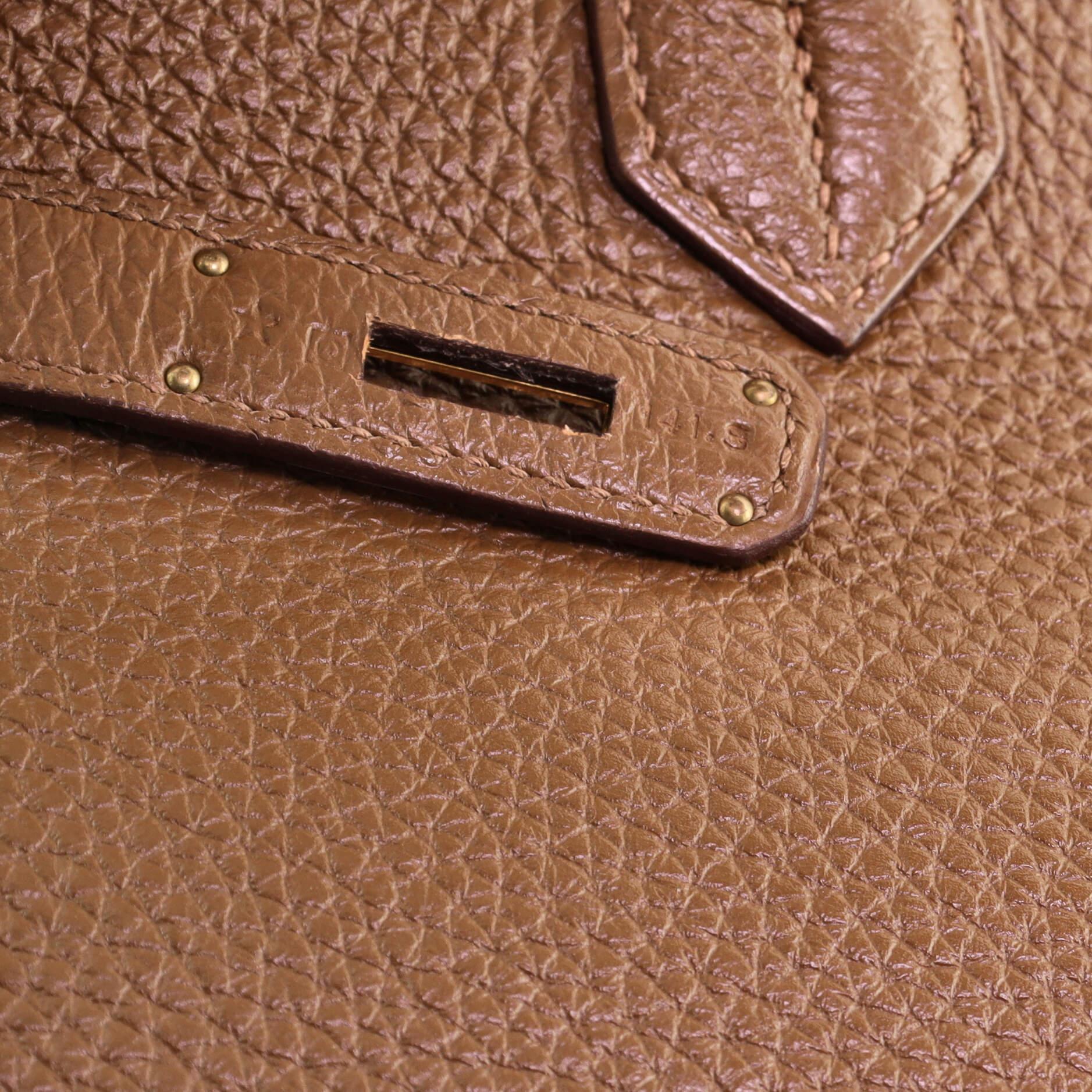 Hermes Birkin Handbag Biscuit Togo with Gold Hardware 40 9