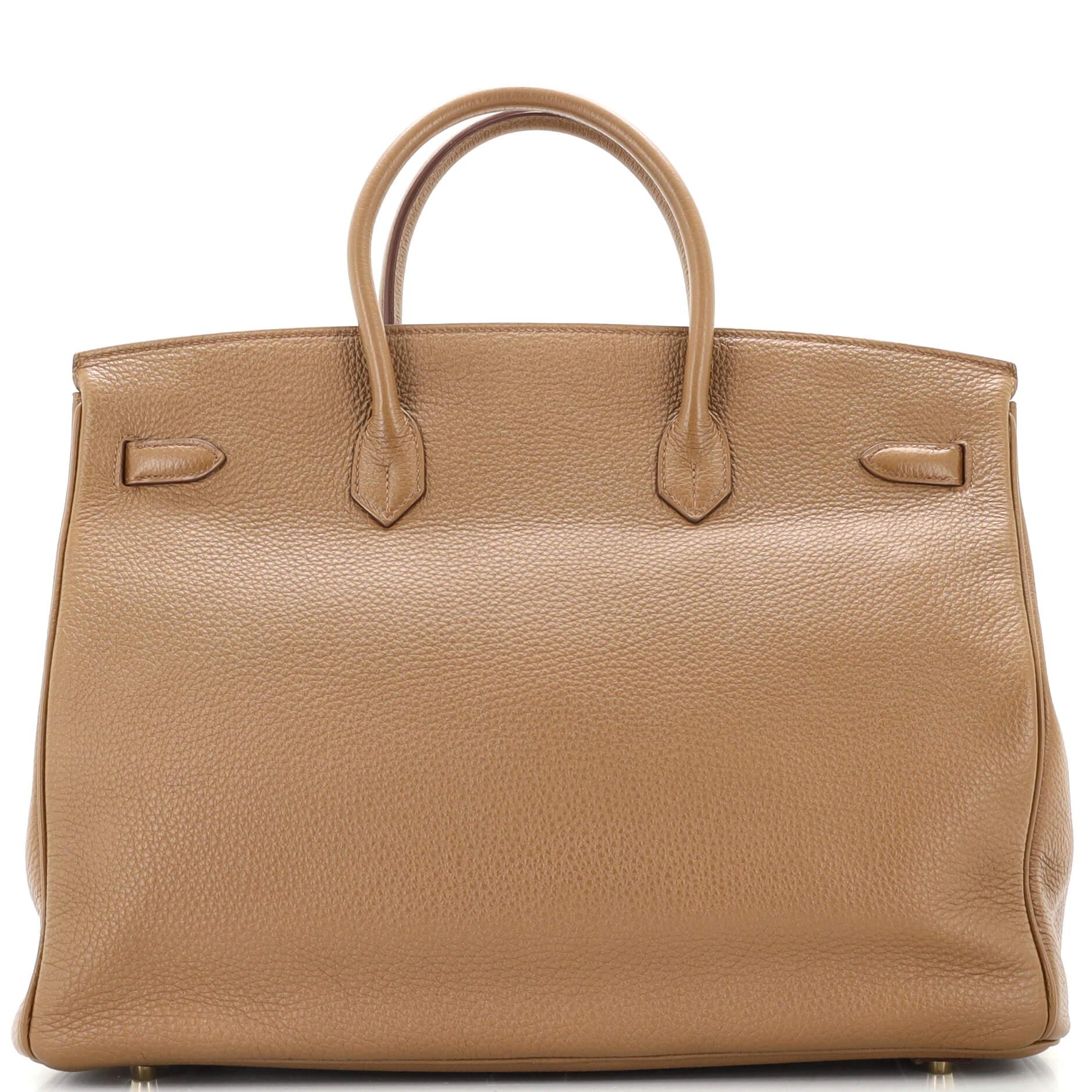 Hermes Birkin Handbag Biscuit Togo with Gold Hardware 40 In Fair Condition In NY, NY