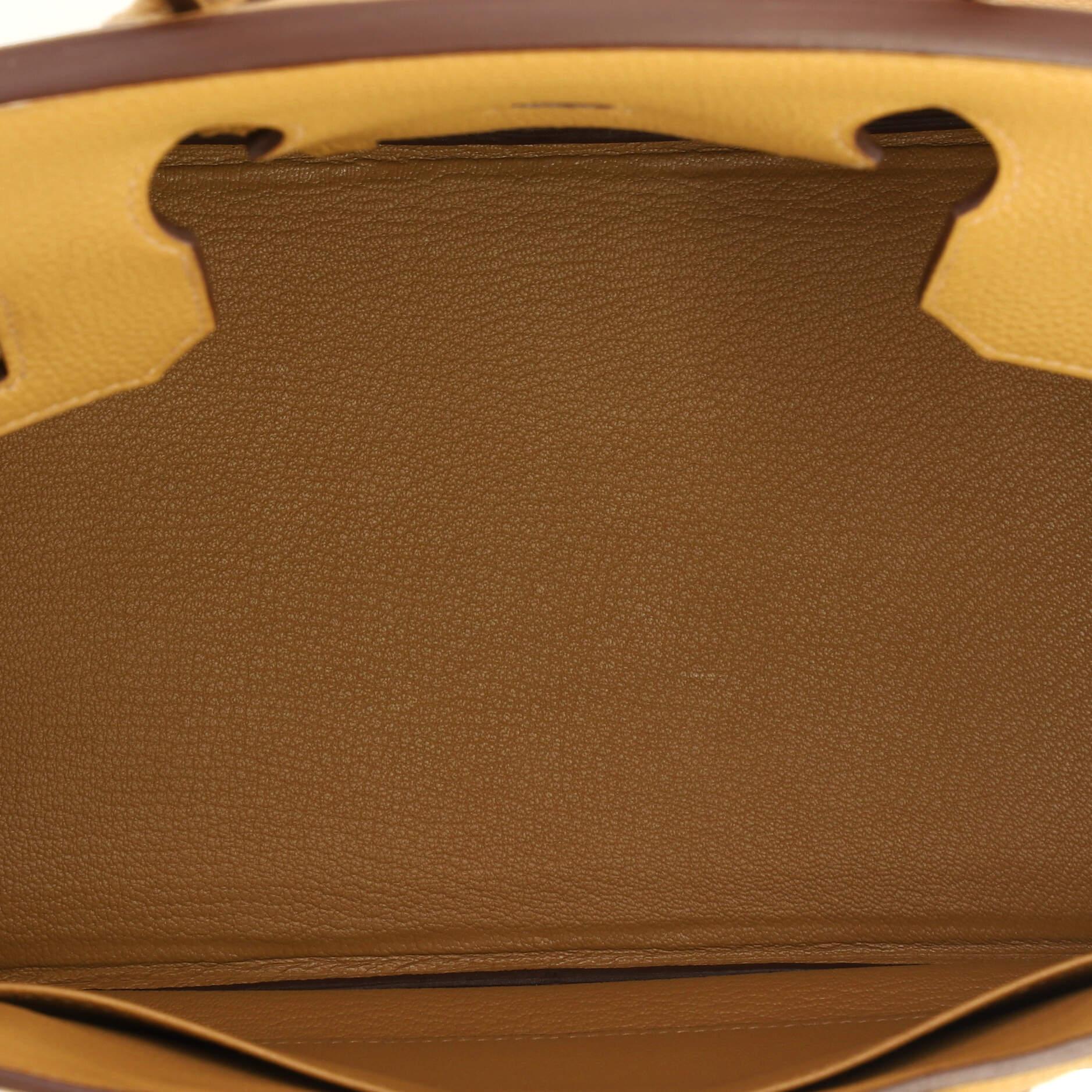 Sac à main Hermès Birkin biscuit Togo avec finitions métalliques en palladium 30 2
