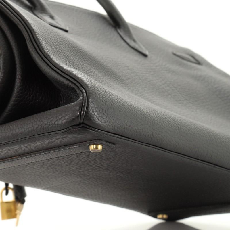 Hermes Birkin Handbag Black Ardennes with Gold Hardware 40 6