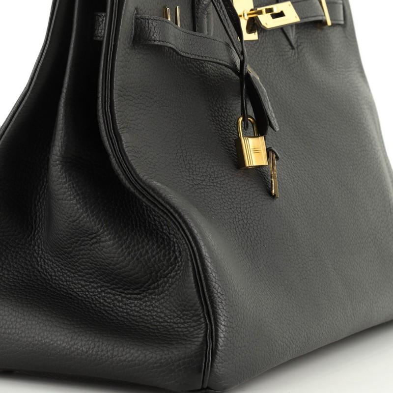 Hermes Birkin Handbag Black Ardennes with Gold Hardware 40 3
