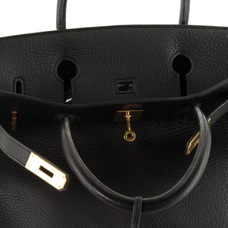 Hermes Birkin Handbag Black Ardennes with Gold Hardware 40 4