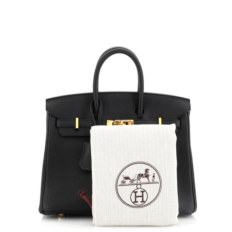 Hermès Birkin 25 Black Togo with Gold Hardware Bag For Sale at 1stDibs