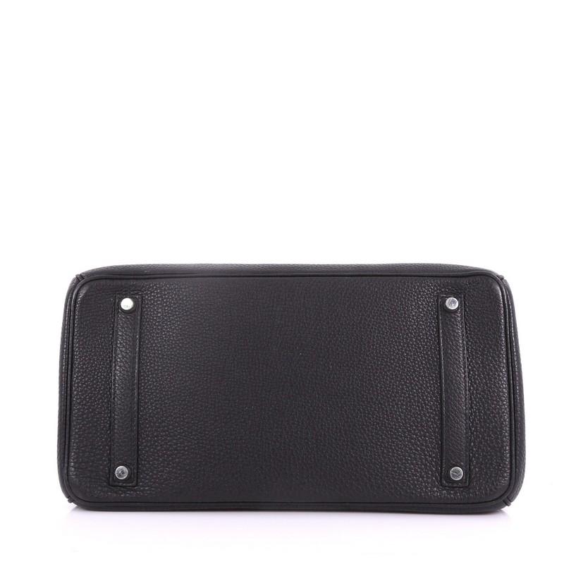 Hermes Birkin Handbag Black Togo with Palladium Hardware 35 1