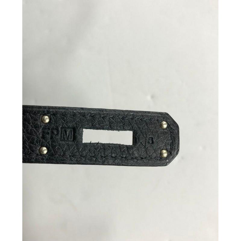 Hermes Birkin Handbag Black Togo with Palladium Hardware 35 4