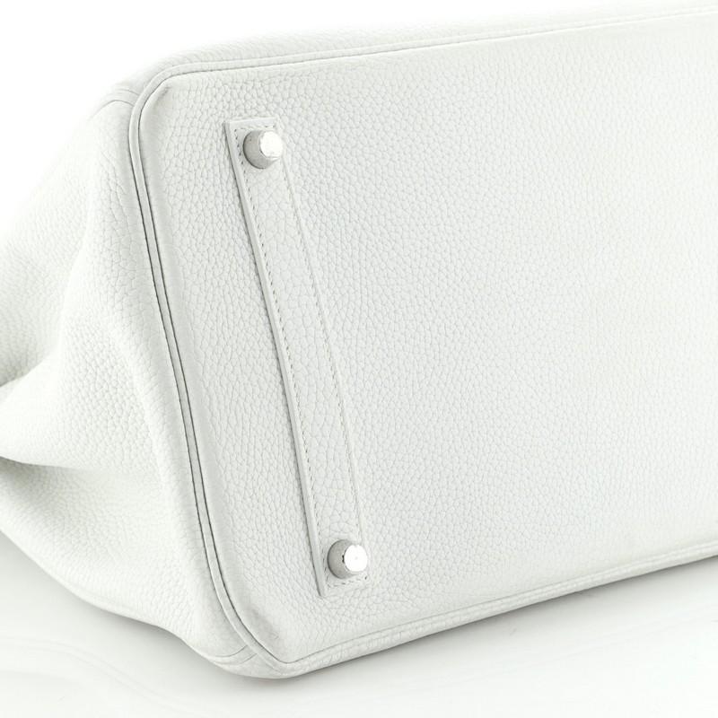 Hermes Birkin Handbag Blanc Togo with Palladium Hardware 35 2