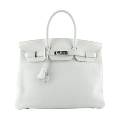 Hermes Birkin Handbag Blanc Togo with Palladium Hardware 35